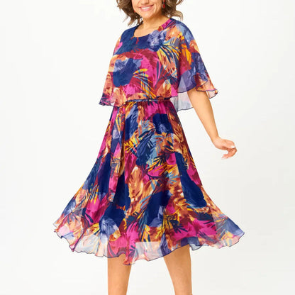 AYALA | COMFORTABELE CHIFFON JURK VOOR GROTE MAAT