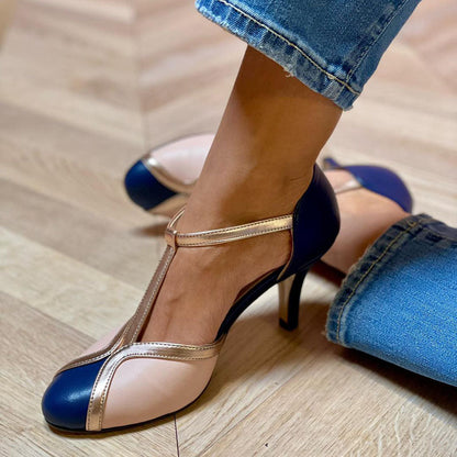 Laya™ | Elegante pumps met T-bandje, ronde neus, kleurrijk en extreem comfortabel