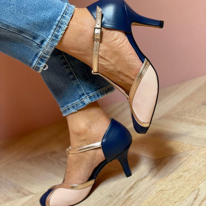 Laya™ | Elegante pumps met T-bandje, ronde neus, kleurrijk en extreem comfortabel