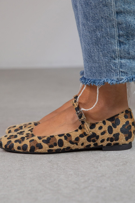 MILA Ballerine Mary Jane Animalier – Elegante en Trendy Stijl