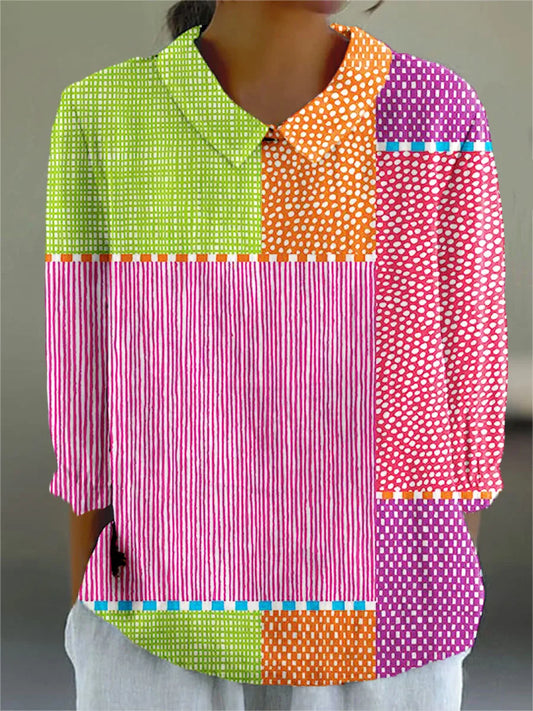 Joséphine – Cheerful Patchwork Blouse