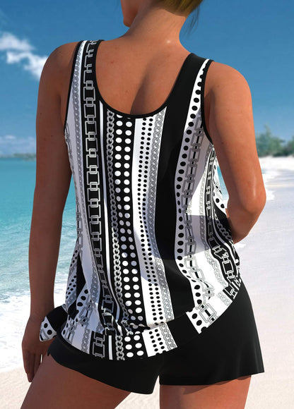 Ari | Elegante Asymmetrische High-Waist Tankini