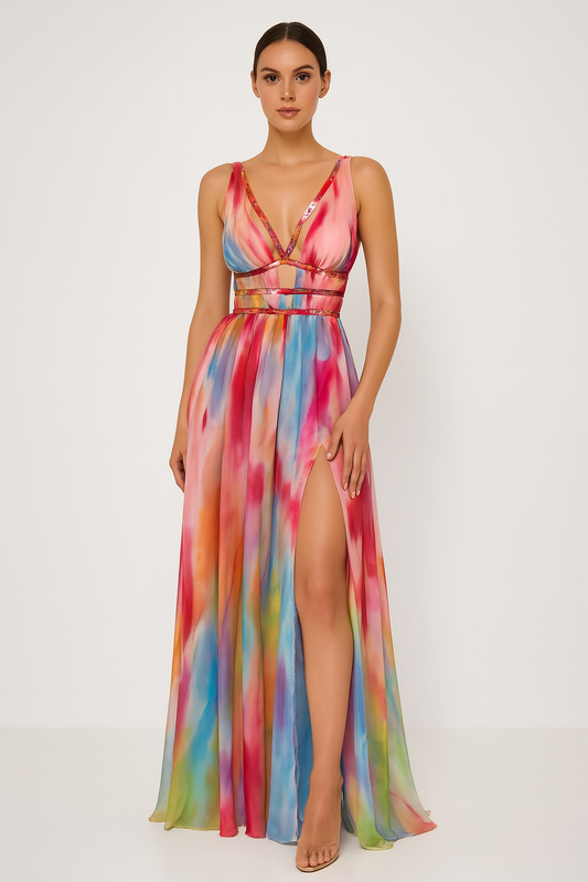 Freya™ | Geschilderde Maxi Jurk