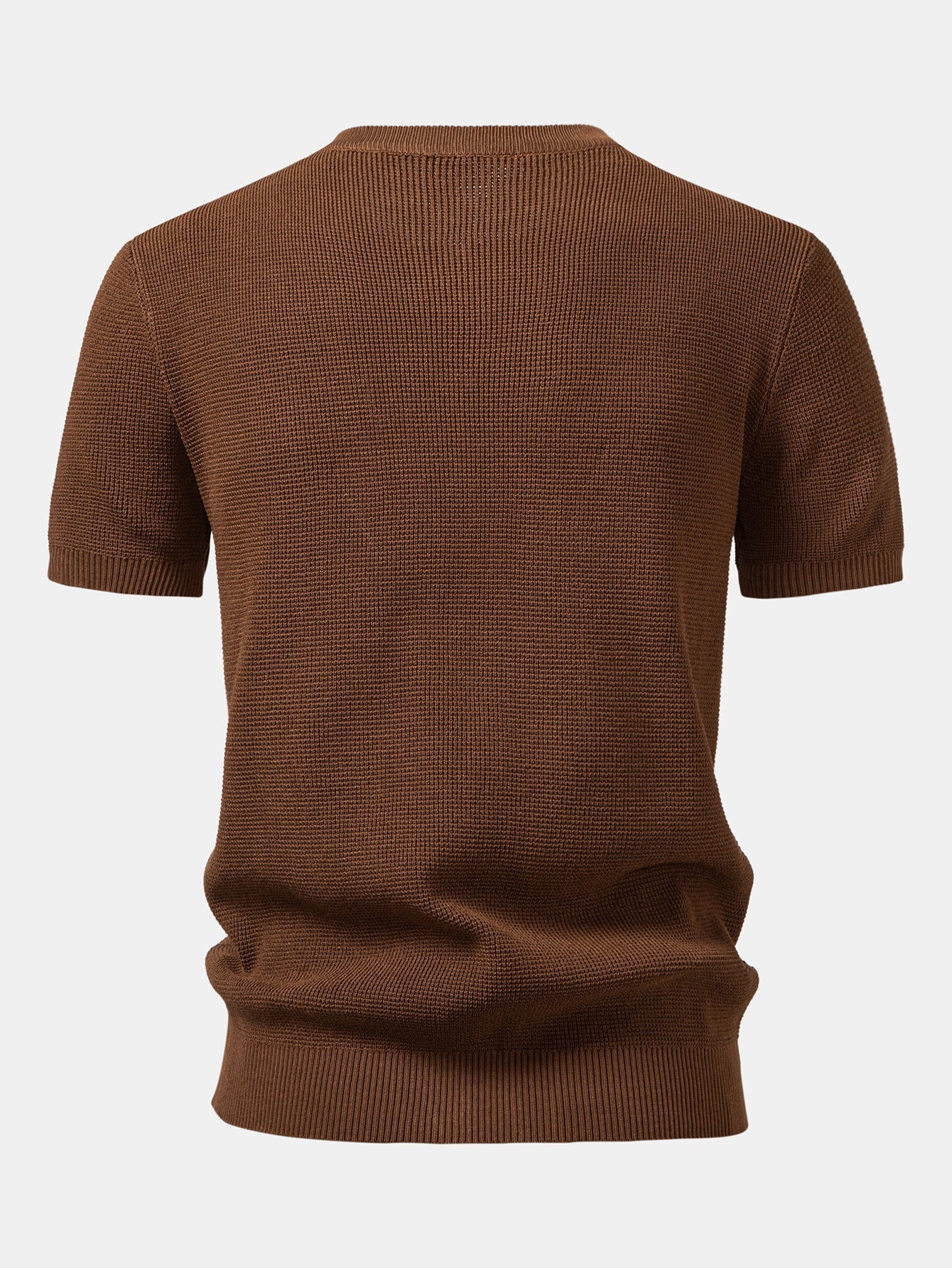 Waffle Knit Henley Shirt