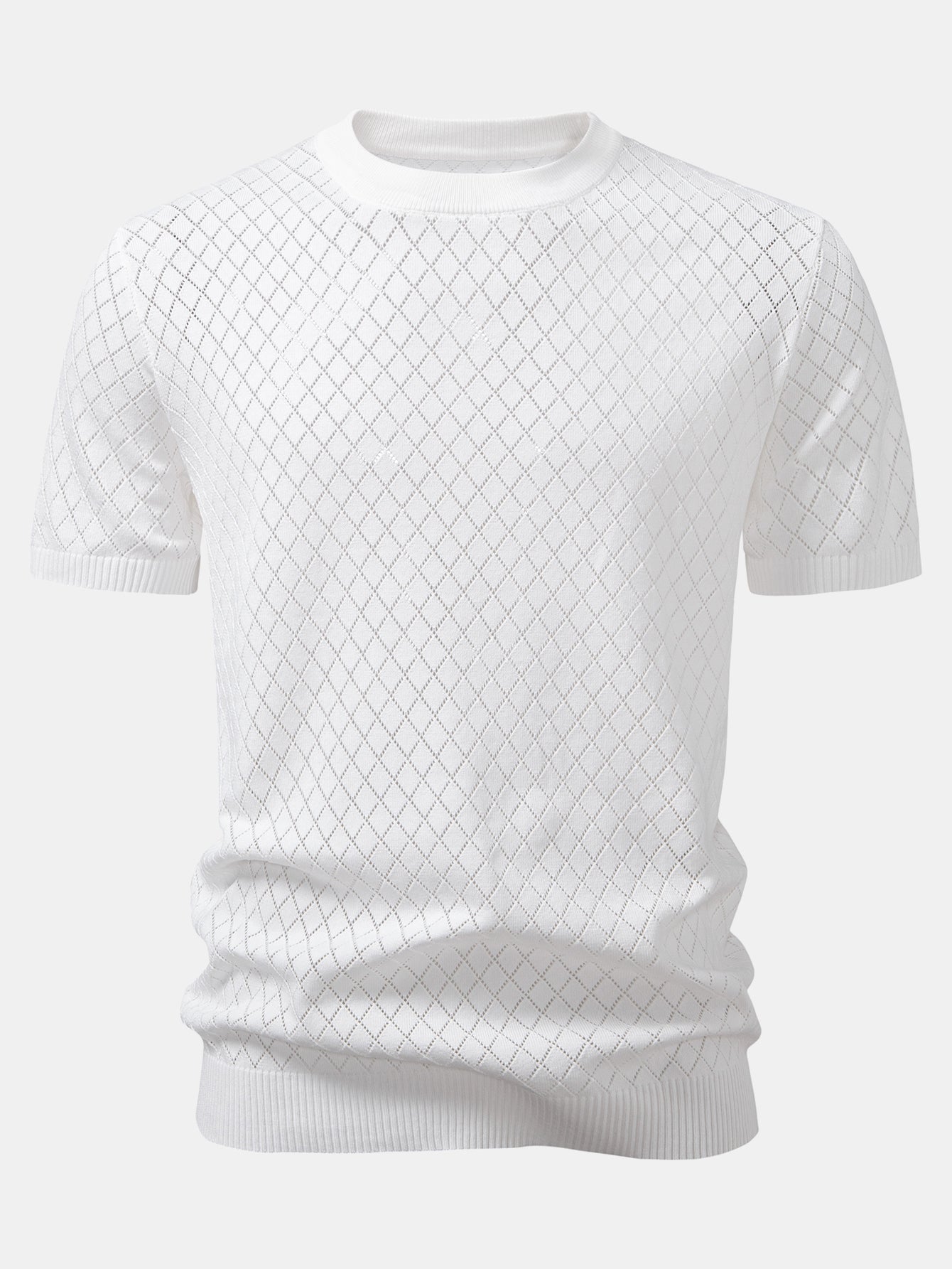 Gehaakt T-shirt met Diamantmotief