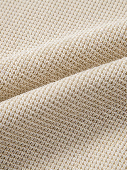 Waffle Knit Henley Shirt