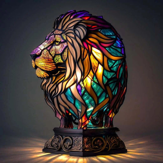 Simba | Magische Leeuwenlamp van Gekleurd Glas