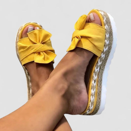 LW™ | Soleil – Zomerse Platform Sandalen met Strik