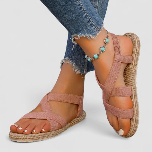 LW™ | Alma – Lichte sandalen met elastische banden en een natuur geïnspireerde zool