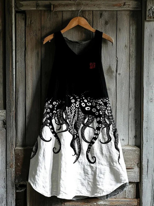 Sélène – Jurk met octopusmotief