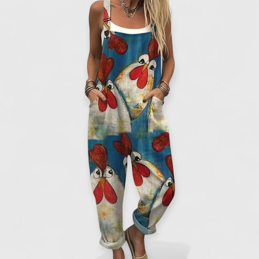 Eleanor | Vintage Jumpsuit in Luxe Materiaal voor een Tijdloze Stijl