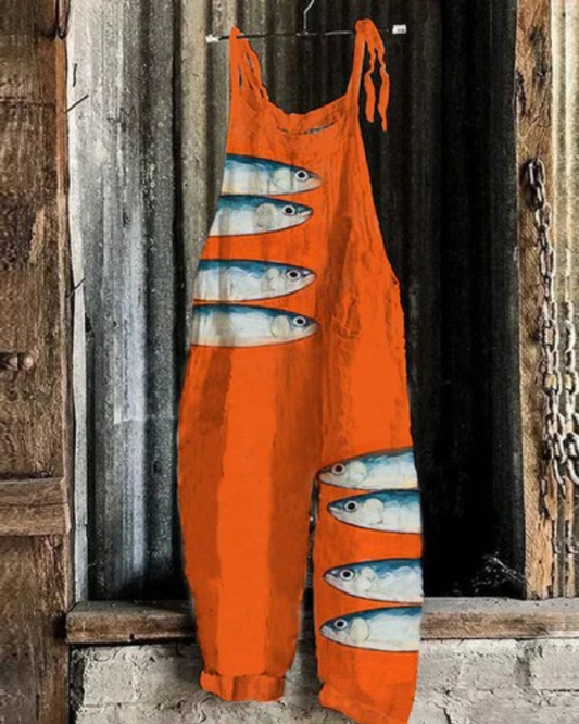 Céleste - Vintage Jumpsuit met Wijde Benen