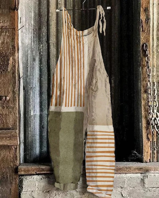 Anaïs - Vintage Salopette met Brede Benen