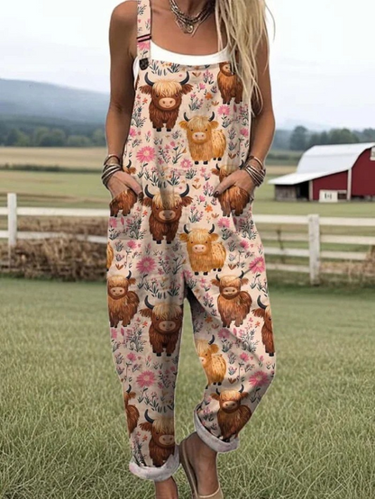 LW | Jumpsuit met borduurschema van vliegende bijen voor vrouwen