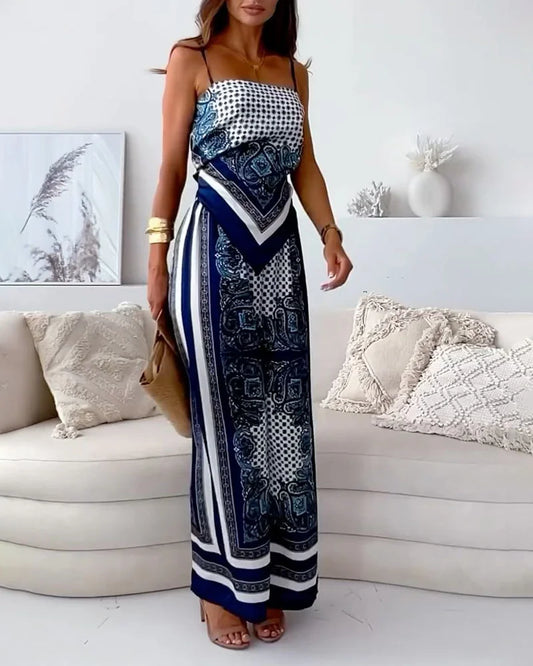 Alya | Elegante twee-delige set met gilet en broek met strikken