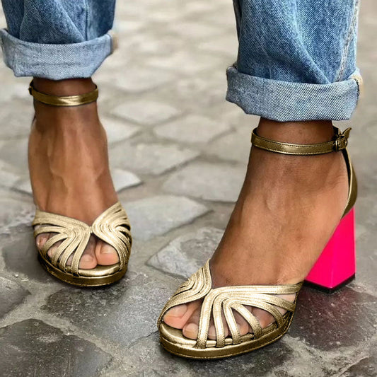 Soise™ | Elegante enkelband sandalen met open teen voor een verfijnde stijl