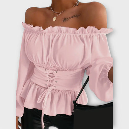 Amelia – Blouse met Rimpeldetails