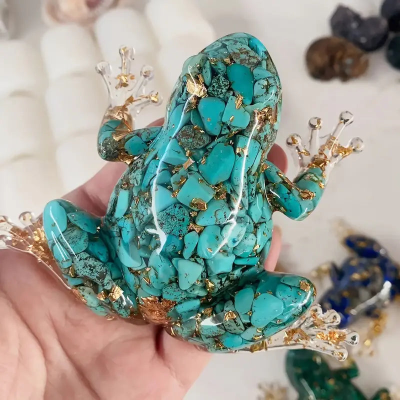 Frostone - Kristallen Kikker Sculptuur voor Huishoudelijke Decoratie