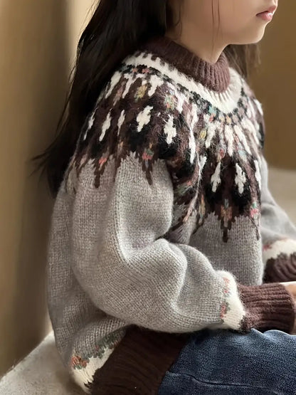 Fleece gevoerde trui voor kinderen met een gezellige uitstraling