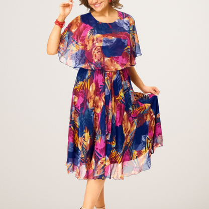 AYALA | COMFORTABELE CHIFFON JURK VOOR GROTE MAAT
