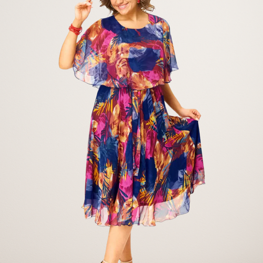 AYALA | COMFORTABELE CHIFFON JURK VOOR GROTE MAAT
